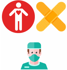 Reflection Cards: Healthy, Band-Aid, Surgery